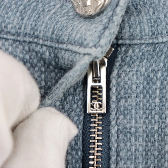 CHANEL P53836V40358 Wide Pants 36 Light blue Authentic Women Used from Japan - Picture 3 of 4